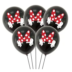 Amazon Hot Sale Mickey Minnie BowKnot Latex Balloon Girl Birthday Party Decoration Cartoon Mouse Theme Party Supplies