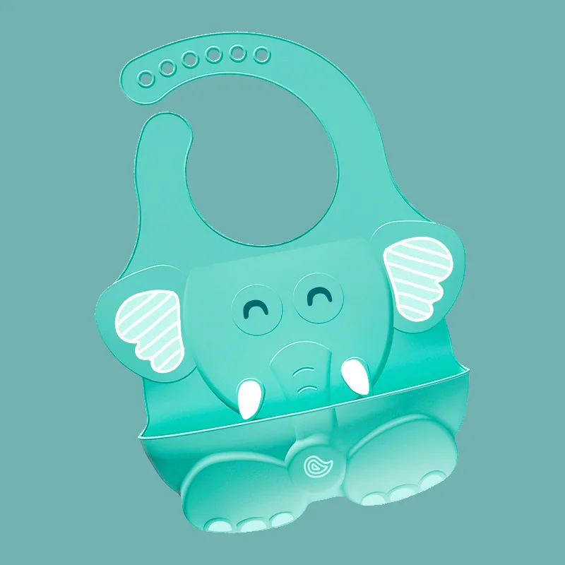 Bpa-free adjustable silicone bib waterproof saliva bib new baby and children silicone bib
