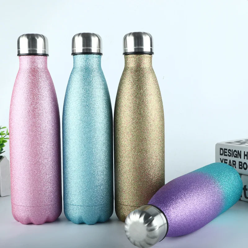 Wholesale 500ml cola shape tumbler stainless steel water bottle coffee mug insulation tumbler gold onion  with lid