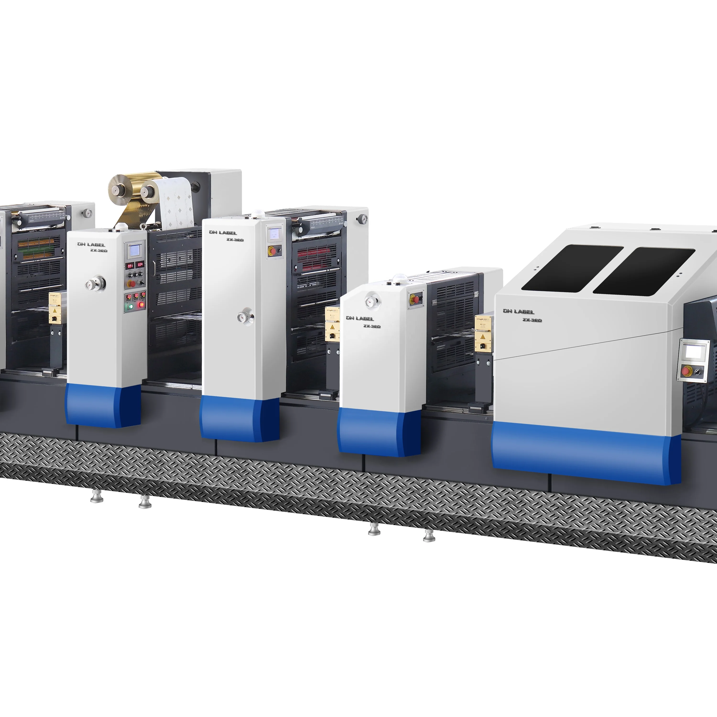 ZX-320 Intermittent Label Paper 4 5 6 Color Offset Printing Machine with Die-cutting