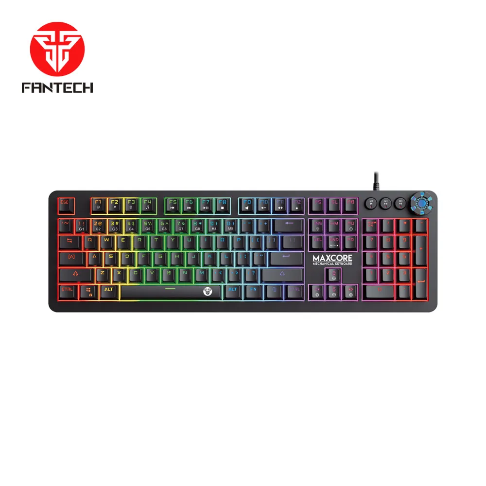 New Fantech MK852 RGB 20 Modes Cheap Macro Mechanical Keyboard Gaming