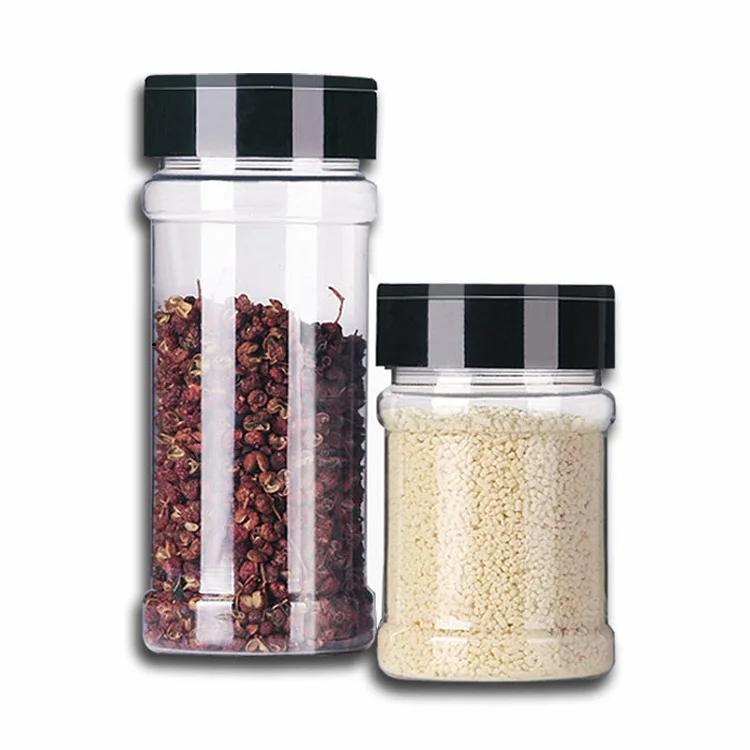 
Clear Empty Spice Bottles 3oz Plastic Pet Salt Shaker Spice Jar 