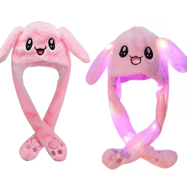 plush bunny rabbit moving ears hat