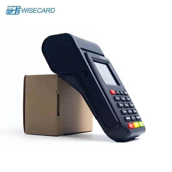 Wisecard WCT Linux Handheld Mobile POS Terminal with Receipt Printer NFC Reader Barcode Scanner USB WiFi Bluetooth Function