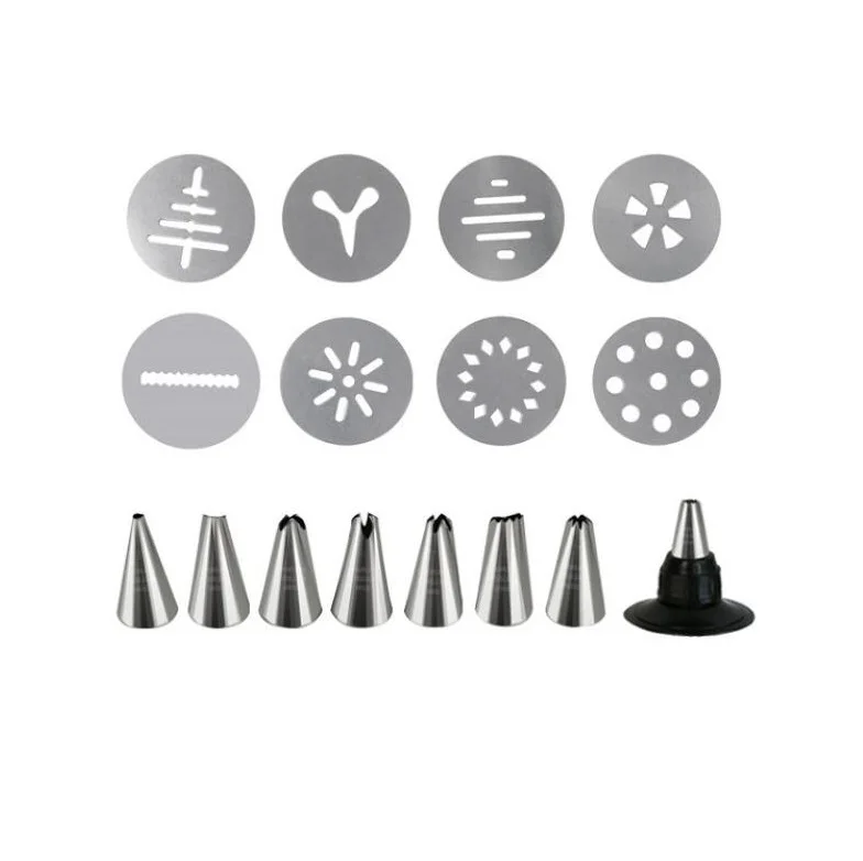 Biscuit Make Cake Decoration Tools Decorating Squeezing DIY Stainless Steel Manual Cookie Press Maker Machine Gun