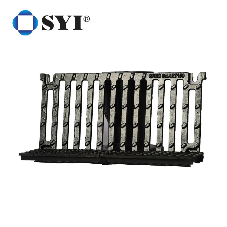 Горячая Распродажа черная битумная решетка SYI En124 D400 из чугуна