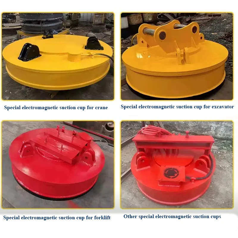 300kg 500kg 1000kg Excavator Electric Magnet Copper Wire Lifting Magnet Chuck Electric