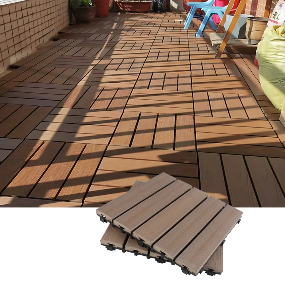 WPC Waterproof Wood Plastic Composite terrace outdoor decking villa flooring