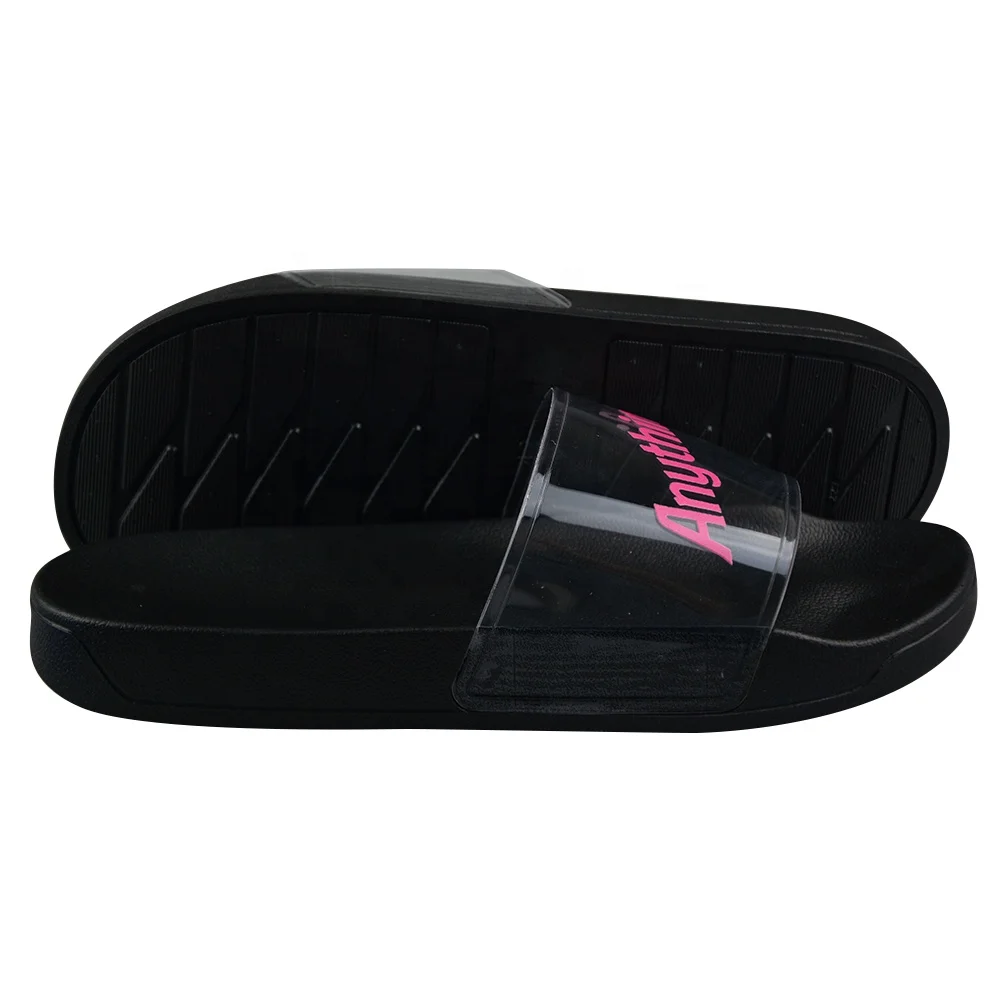 China Factory Printed Your Name Men Slides Women House Stylish Slippers Transparent Custom Flip Flops