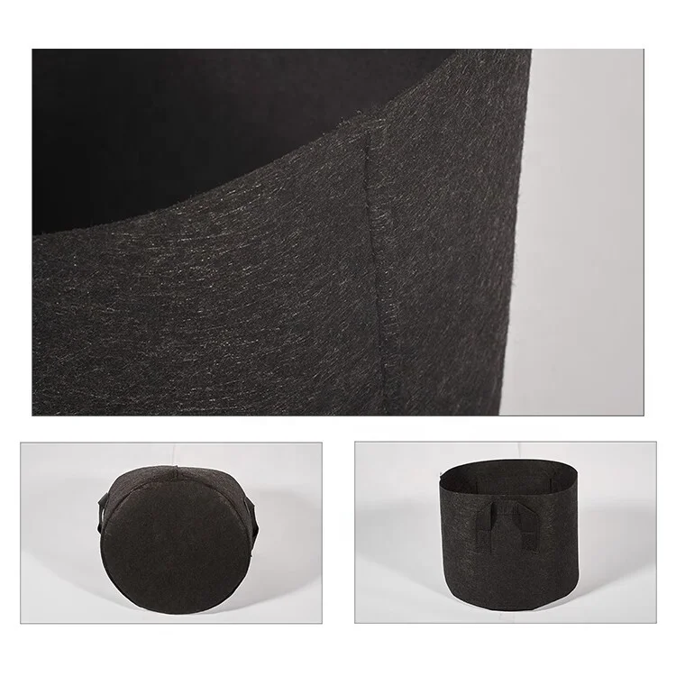 3-300 Gallon Garden Planter Reinforced with Thickened Non-Woven Fabric Heavy Weight Capacity Durable Felt Grow Bag for Plants