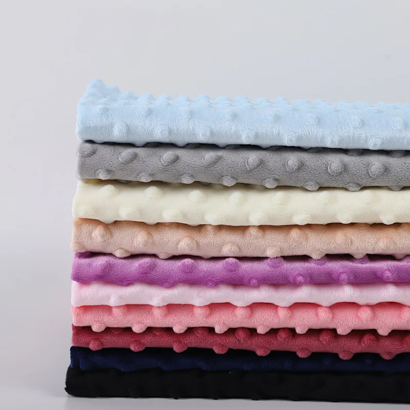 
Wholesale Cheap Price 100% Polyester Baby Blanket Fabric Plush Minky Dot Fabric//  (1600152526999)