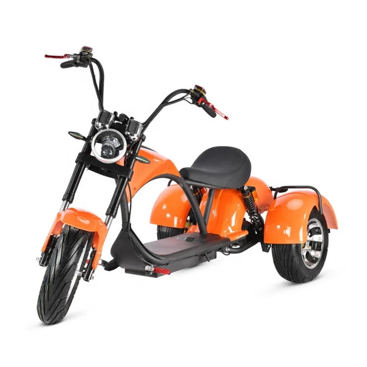 YICHEN Retro Motos 60v 2000w 3000w Wide Wheel Brushless Mid Motor Motorcycle 3 Wheeled Scooter Motorized Tricycles