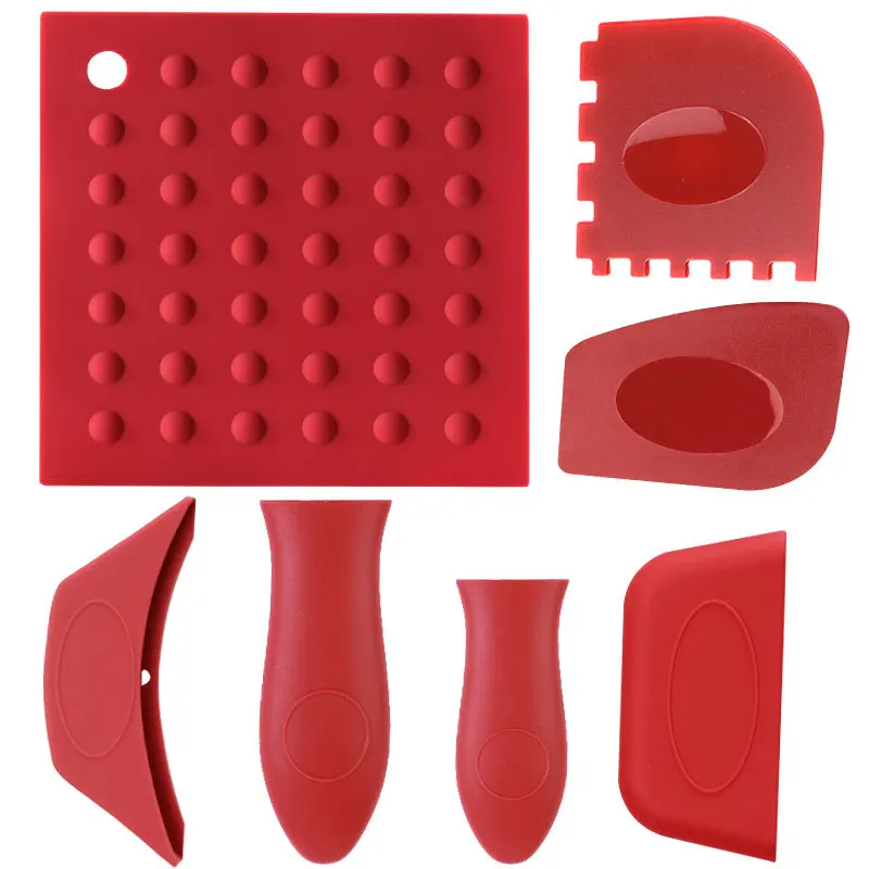 Real Factory Wholesale Silicone Heat Resistance Handle Cover Hot Handle Holder Heat Resistant Pan Handle Covers
