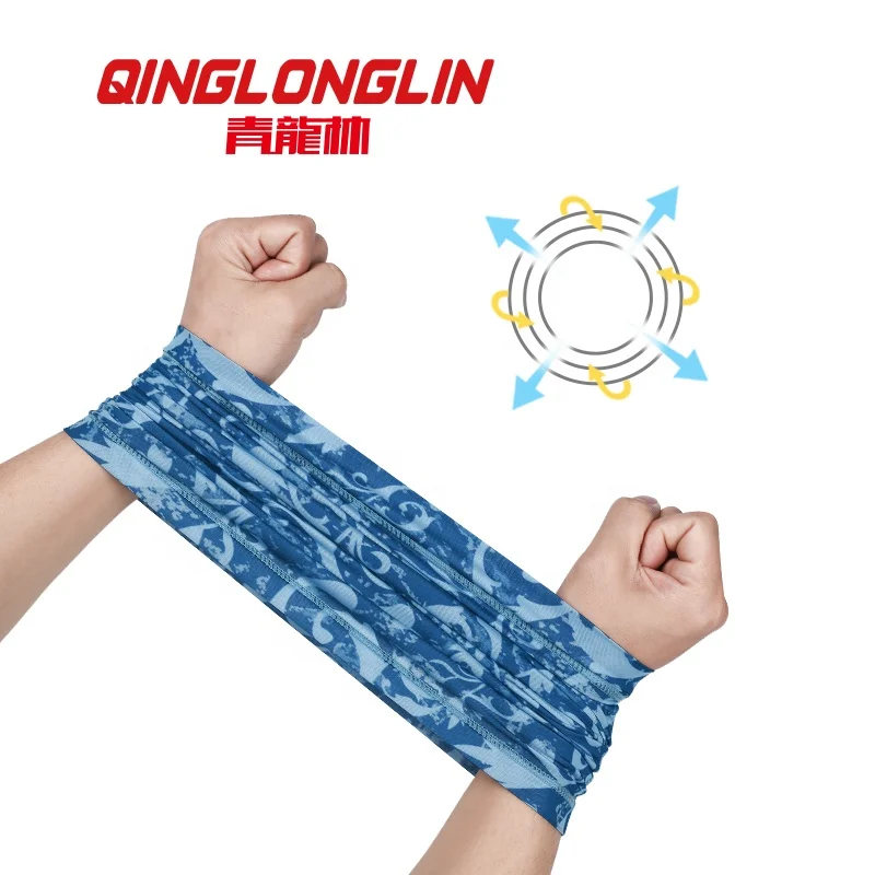QINGLONGLIN Custom Printing Neck Gaiter for Men and Women cooling Soft High Quality Fabric Bandana Scarf Outdoor Sports