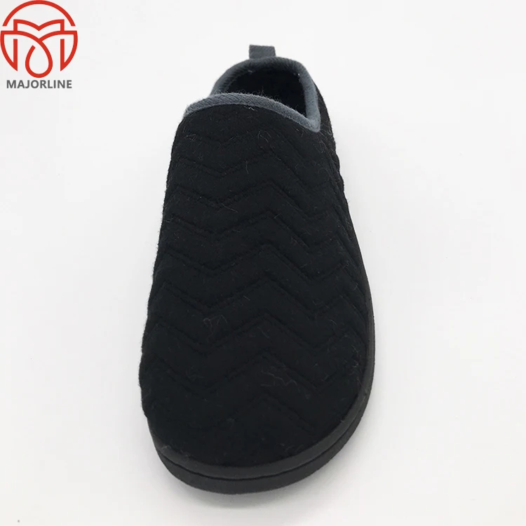 
custom winter warm indoor soft fleece casual slippers for men 