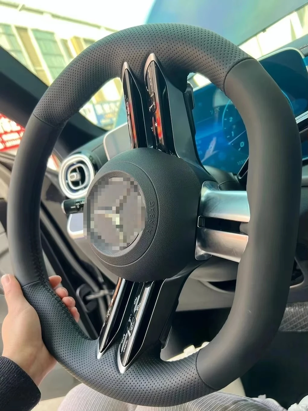 Кожаное светодиодное Рулевое колесо для Mercedes Benz C-Class C300 C200 C180 C260 C43 C63 W204 W205 A45