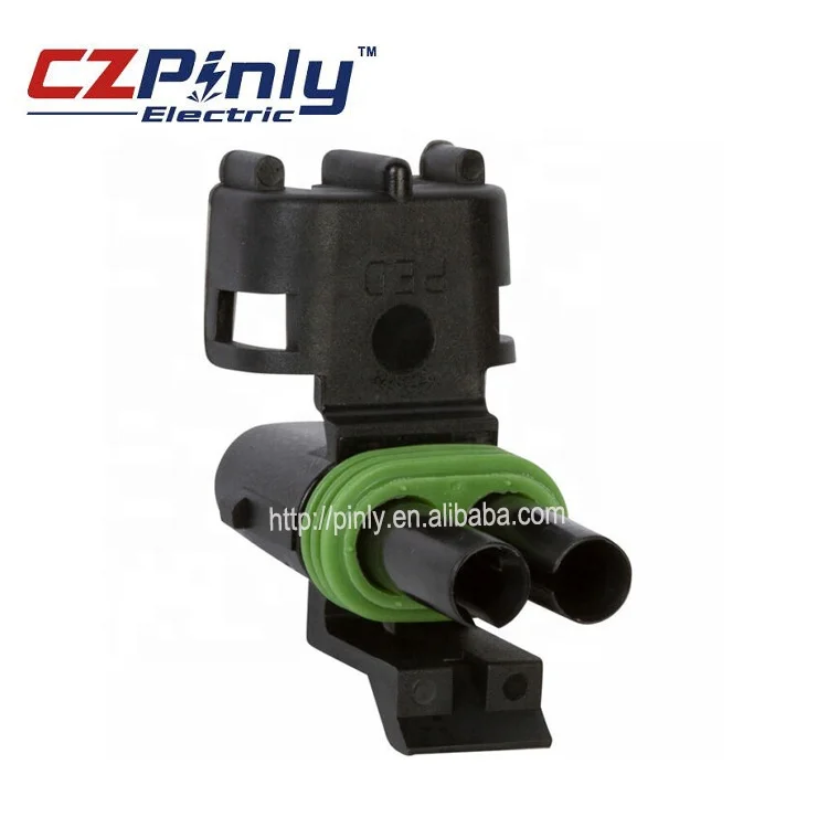 2 Way Delphi Weather Pack Black Sealed Female Connector 12015792
