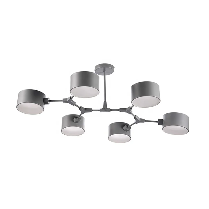 Красивый дизайн, E14, 6 лампочек, 60 Вт, металлическая потолочная лампа Lamparas de Techo для спальни