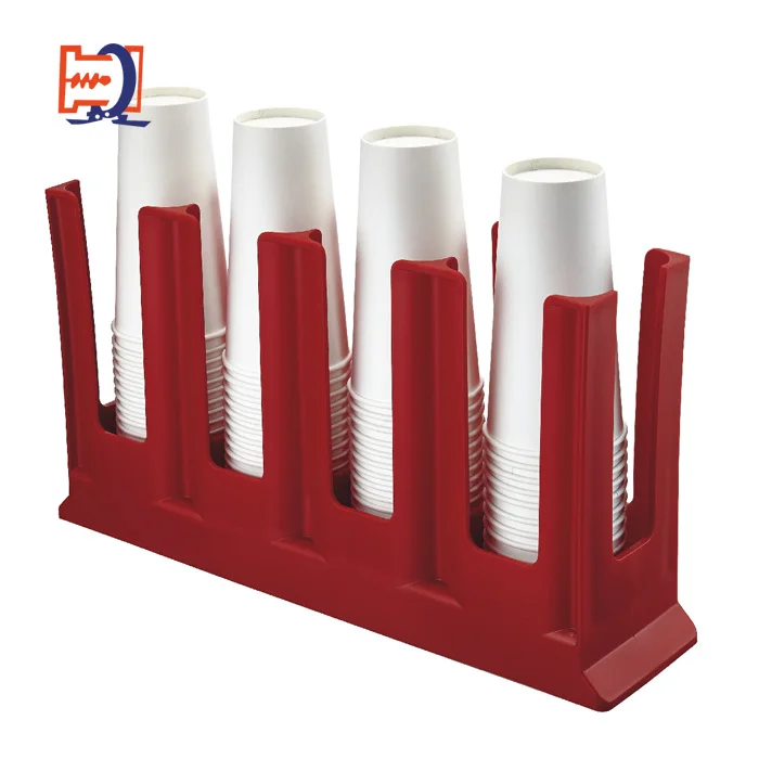 Two grid Coffee Cup Lid Holder Dispenser Coffee Paper Cup Dispenser coffee Cup Organizer Free Stand Storage Rack Shelves