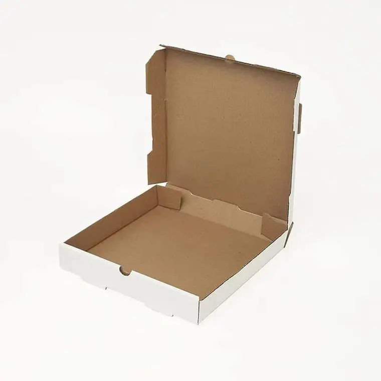 Cheap white brown pizza box Standard size pizza delivery box with logo Cardboard Takeaway Pizza Box