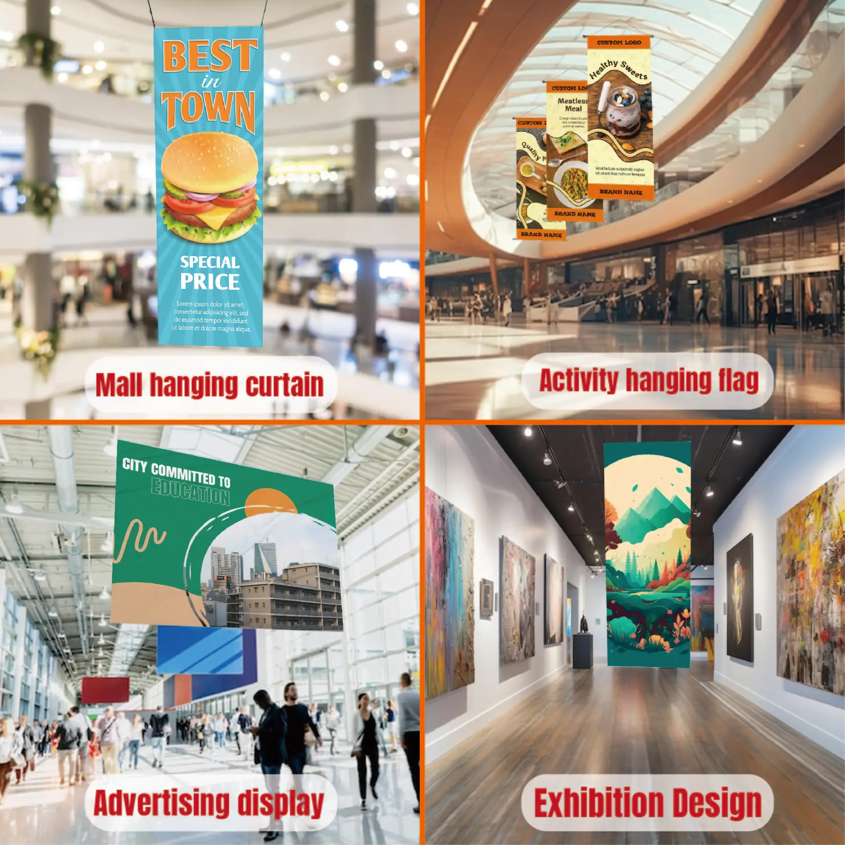 High-Quality Outdoor Wall  Custom Advertising Printing  Hanging Perforated Pvc Vinyl Banner
