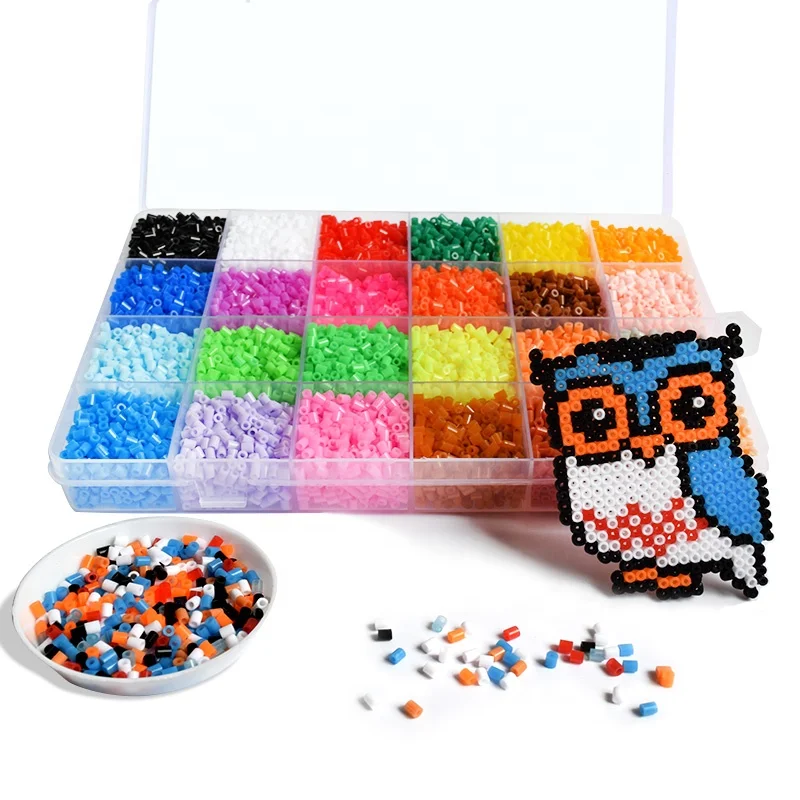Hot Selling Wholesale DIY Crafts Puzzle Educational Toys 24 Colors 2.6mm Set Hama Perler Fuse Beads Gift Box for Kids