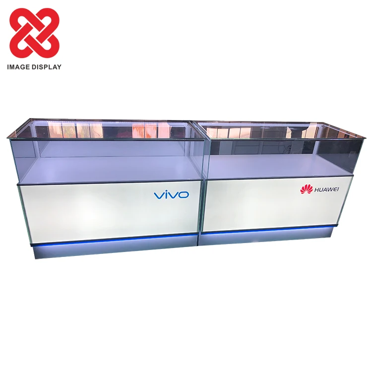High Quality Cell Phone Display Stand Mobile phone showcase vitrina show case display glass