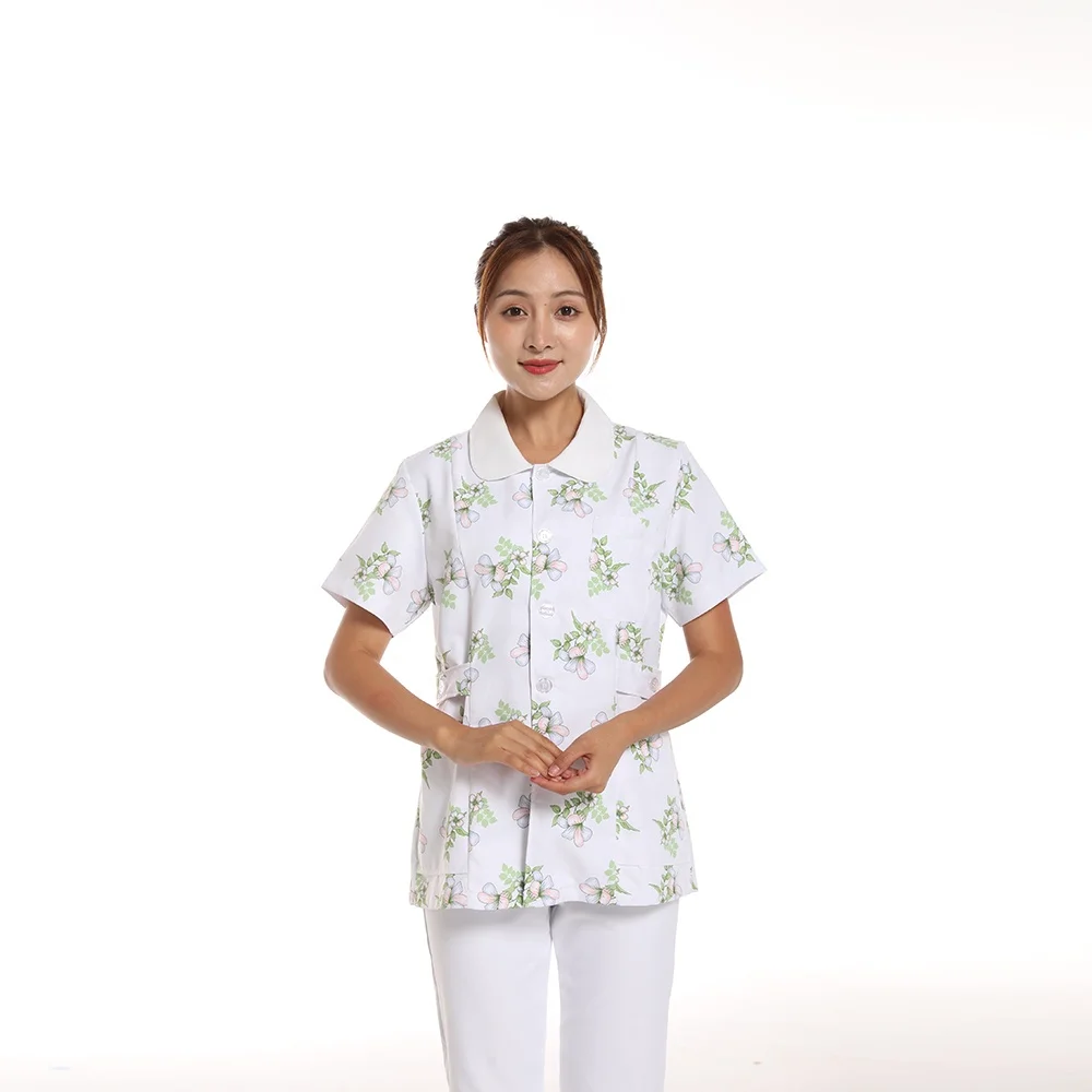 Fashionable Nurse Hospital Uniforms Cotton Polyester Medical Clothing Women Nursing Uniforms Medical Scrubs Suits