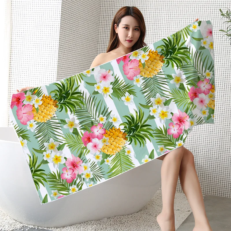 Factory Sale High Quality Quick Dry Plant Wholesale Sand Free Towels Digital Printed Custom Logo Microfiber Beach Towel