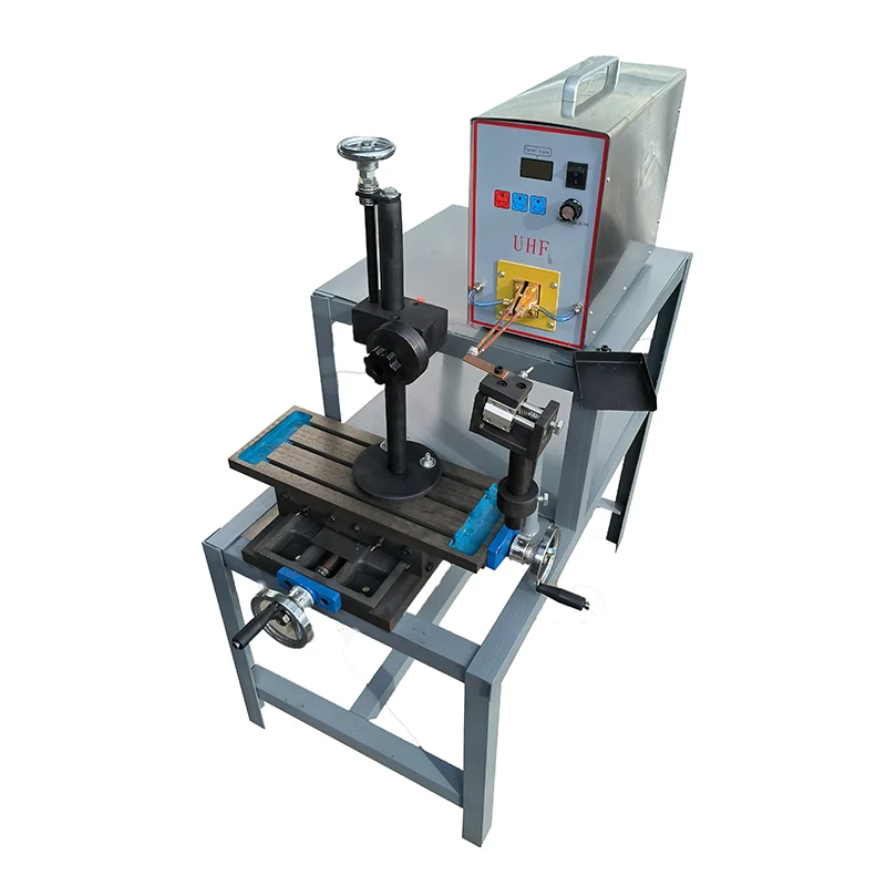Manual brazing machine for wood saw blade high frequency welding carbide tips induction heating equipment