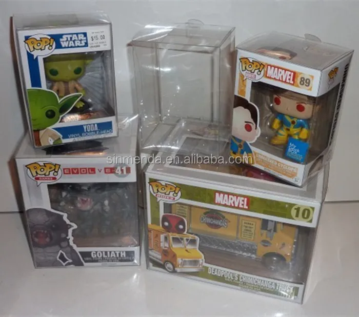 PET Collectible Toy Figures Funko Pop Box Marvel Protector Display Case Factory Wholesale 0.35mm Thickness SMD PET PVC 1-2pcs