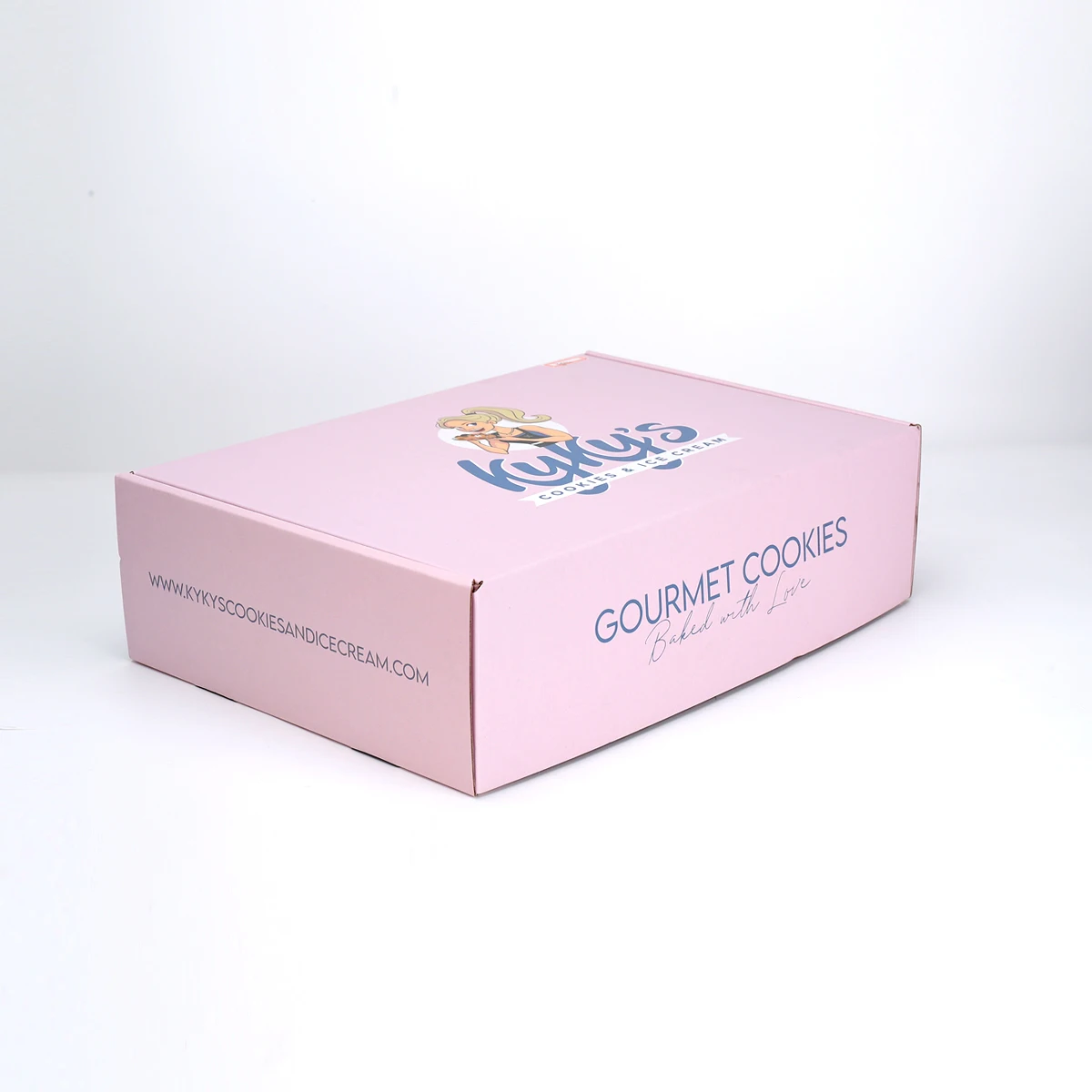 Custom Christmas Cookie Donut Cake Food Chocolate Gift pink Shipping Cardboard Coated Paper Mailer Boxes With Logo Packaging