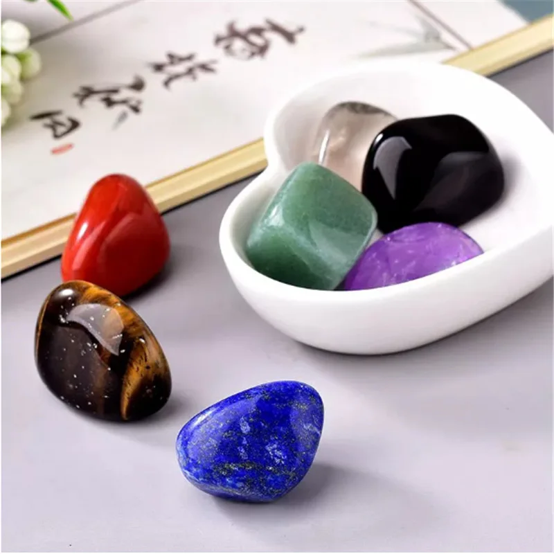 
Wholesale Custom Crystals Bohemian Meditation Box 7 Chakra Tumbled Stones Set For Healing 