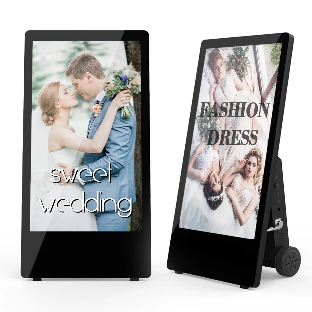 43 55 Inch Touch Waterproof Advertising Machine Party Wedding Can Move Semi Custom Lcd Display Indoor And Outdoor