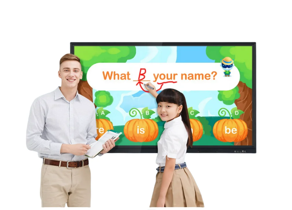 4k Lcd  55 Inch Interactive Flat Panel Display Interactive Whiteboard For Classroom