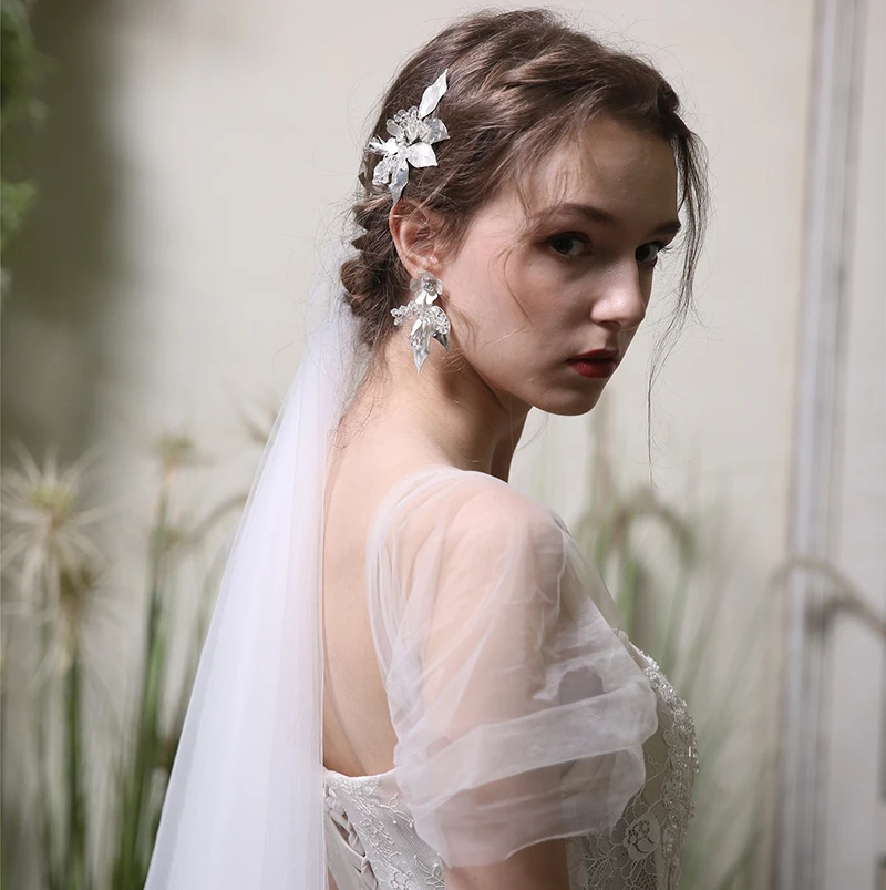 Большой с украшением в виде кристаллов Свадебные туфли со стразами заколки для волос Необычные декоративные свадебные аксессуары