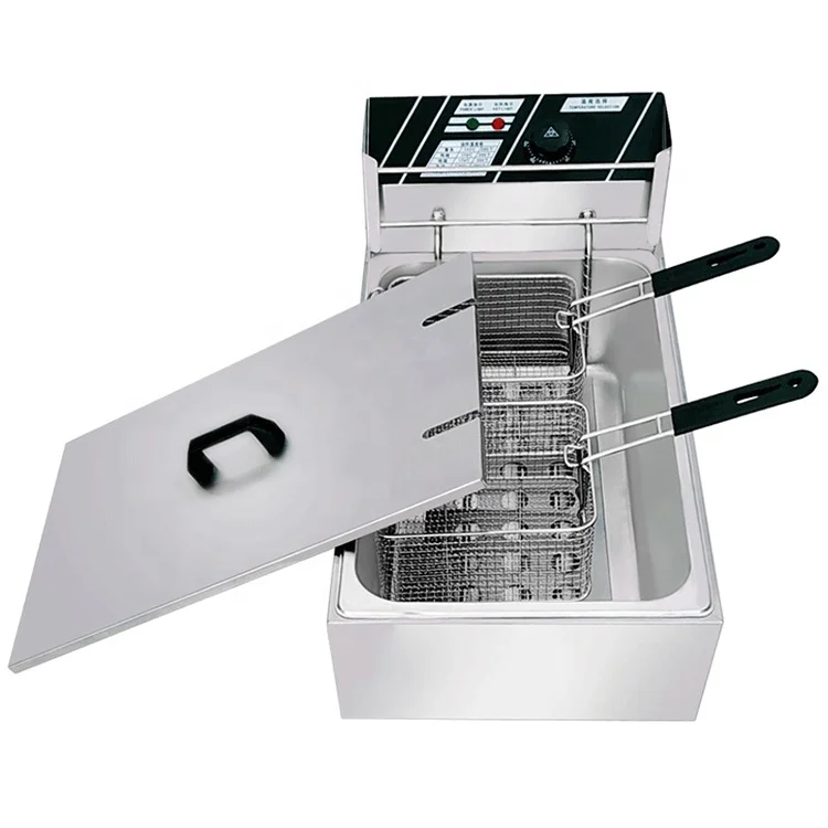 
 Промышленная Электрическая Фритюрница, аппарат для жарки рыбы, картофеля, подорожника, чипсов, жира, индейки  