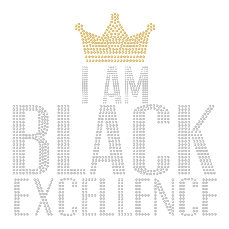 Sample available Black letters Rhinestone Iron On Transfer designs