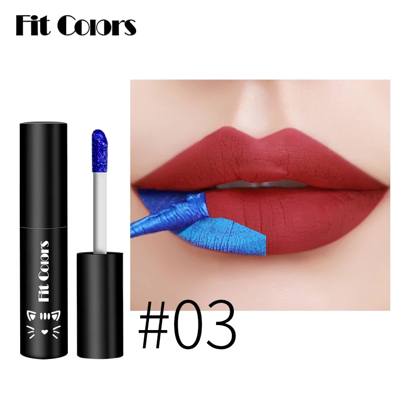 Waterproof Lasting Lip Glaze Matte Staying Base Color Lip Tinting Tear Off Liquid Lipstick Peel-off Lip Stain Fit Colors Blue 5G