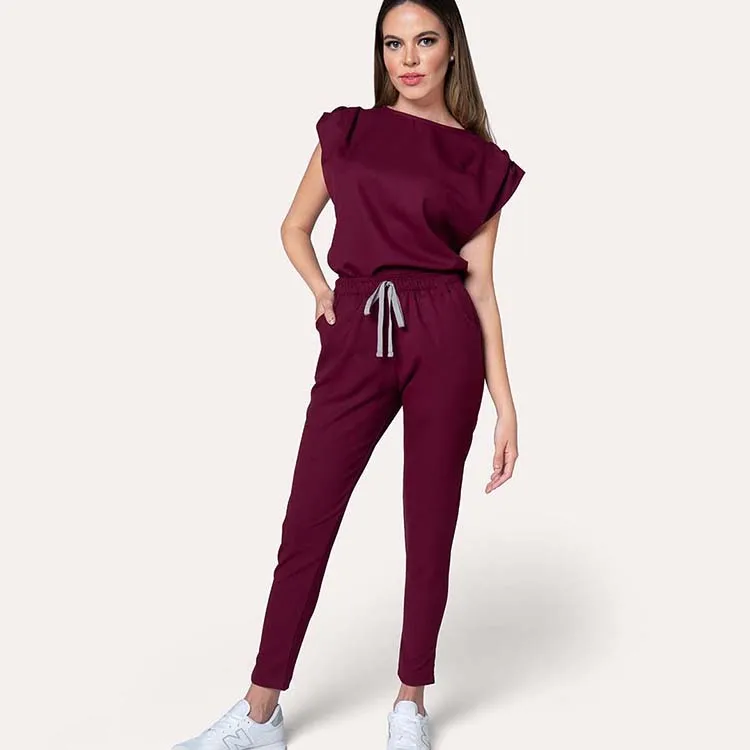 Fast Delivery Medical Uniform Scrub Women Top Jogger Scrub Anti Wrinkle Sets Nurse Uniforms
