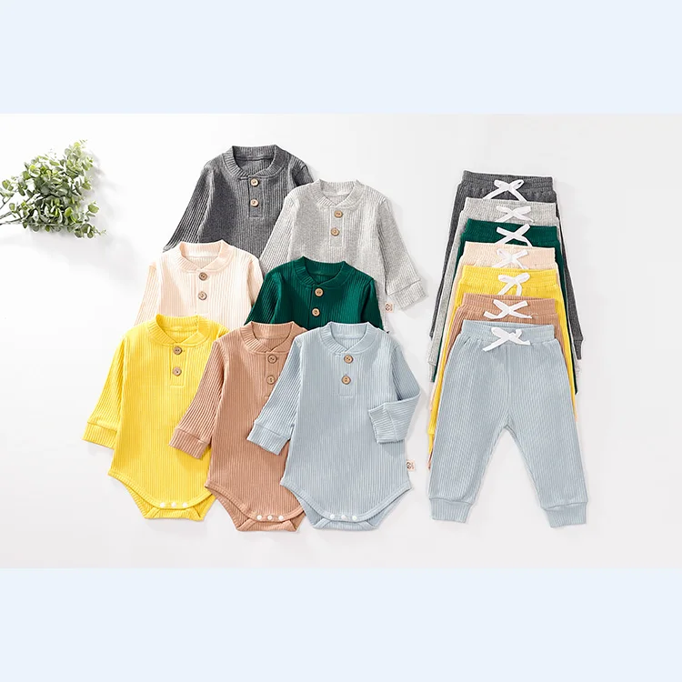 Wholesale Baby Clothing Infant Newborn Babies Clothes Boys Spring Autumn Long Sleeve Kids Boutique Clothing Sets