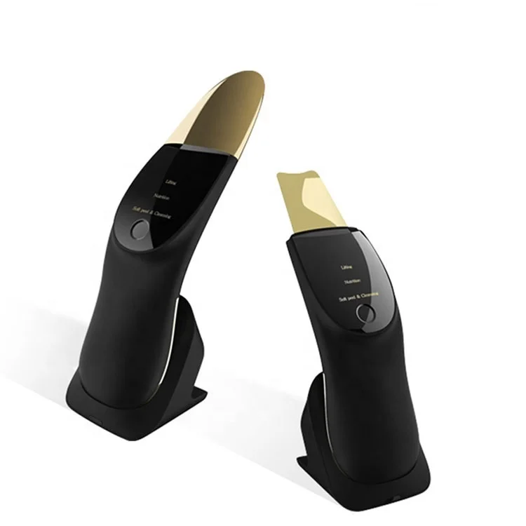 Wireless Charging Peeling Facial Pore Deep Cleaner Spatula Face Lifting Massager Ultrasonic Cleansing Sonic Skin Scrubber