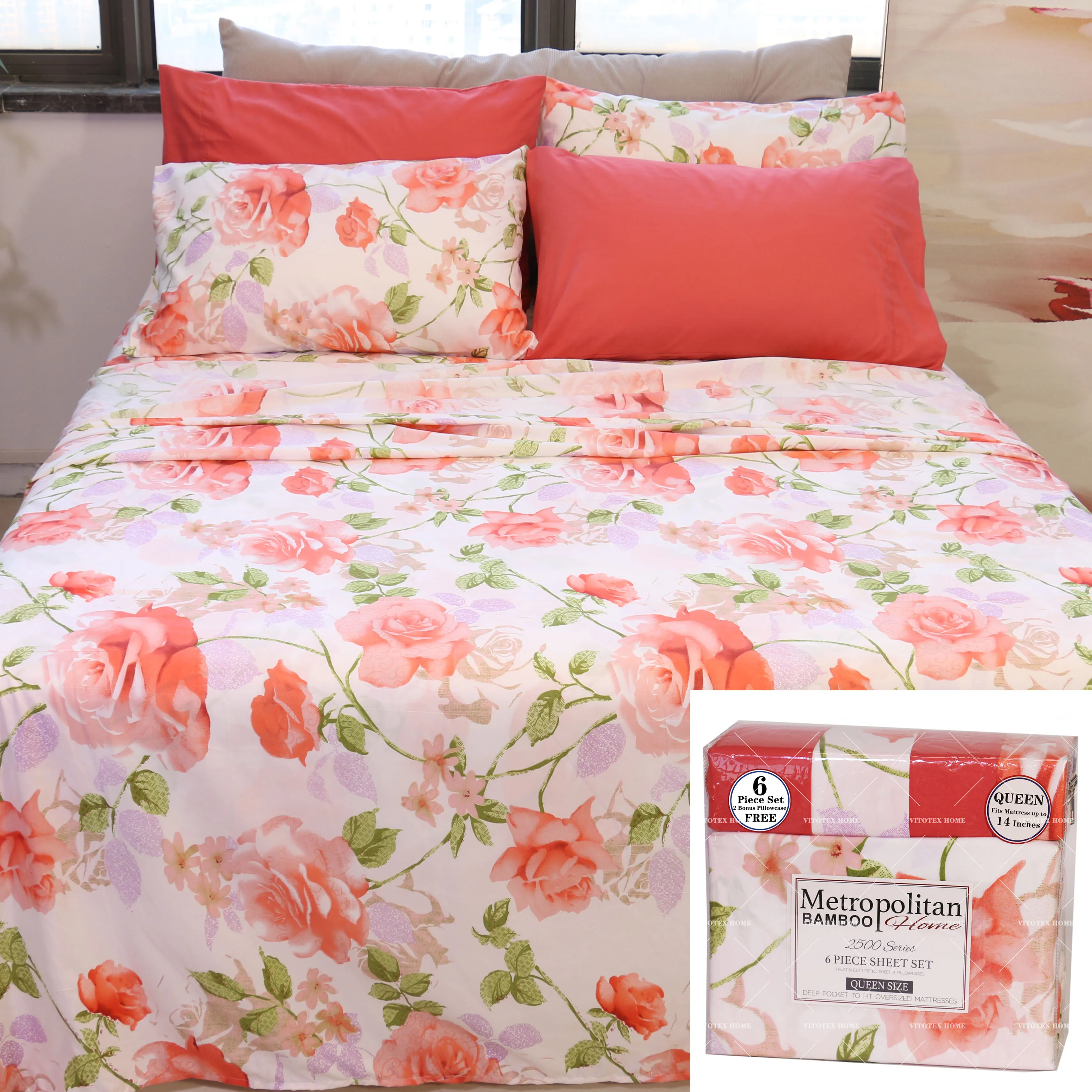 Big Flower design Bedding Set Bed Set Disperse Printing king size bed sheet luxury like cotton feel bedding set