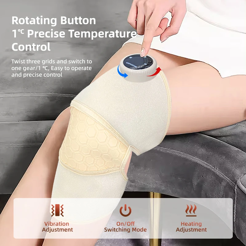 Electric knee massager joint therapy elbow knee arm vibration massage pad analgesic health care knee protector