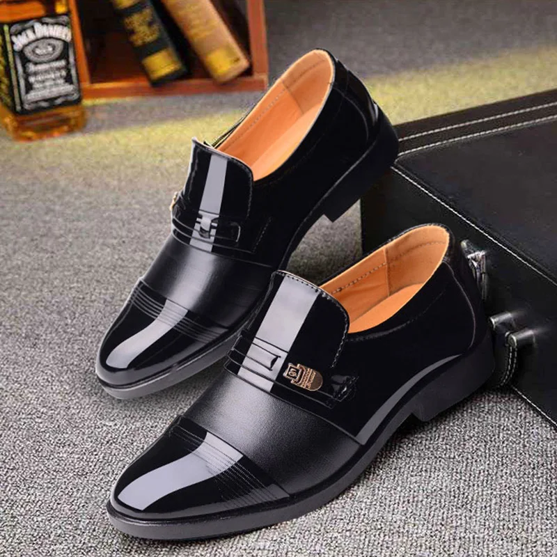 Business Official Office Large Size 13 Men Leather Shoes High Quality Cheap Casual Dress Shoes for Men