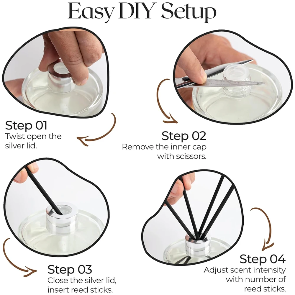 Manufacturers Private Label Dried Flower Reed Diffuser Sets Home Fragrance Scented Reed Diffuser With Floral Sticks