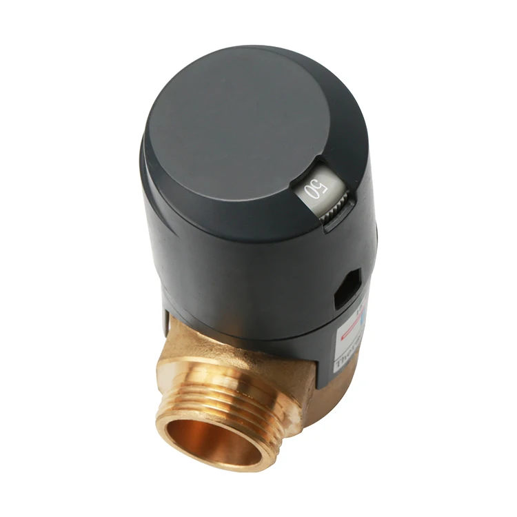 SANIPRO Floor Heating Accessories G1/2 Thermostatic 3 Way Boiler Brass Mixing Valve for Bathroom Shower System