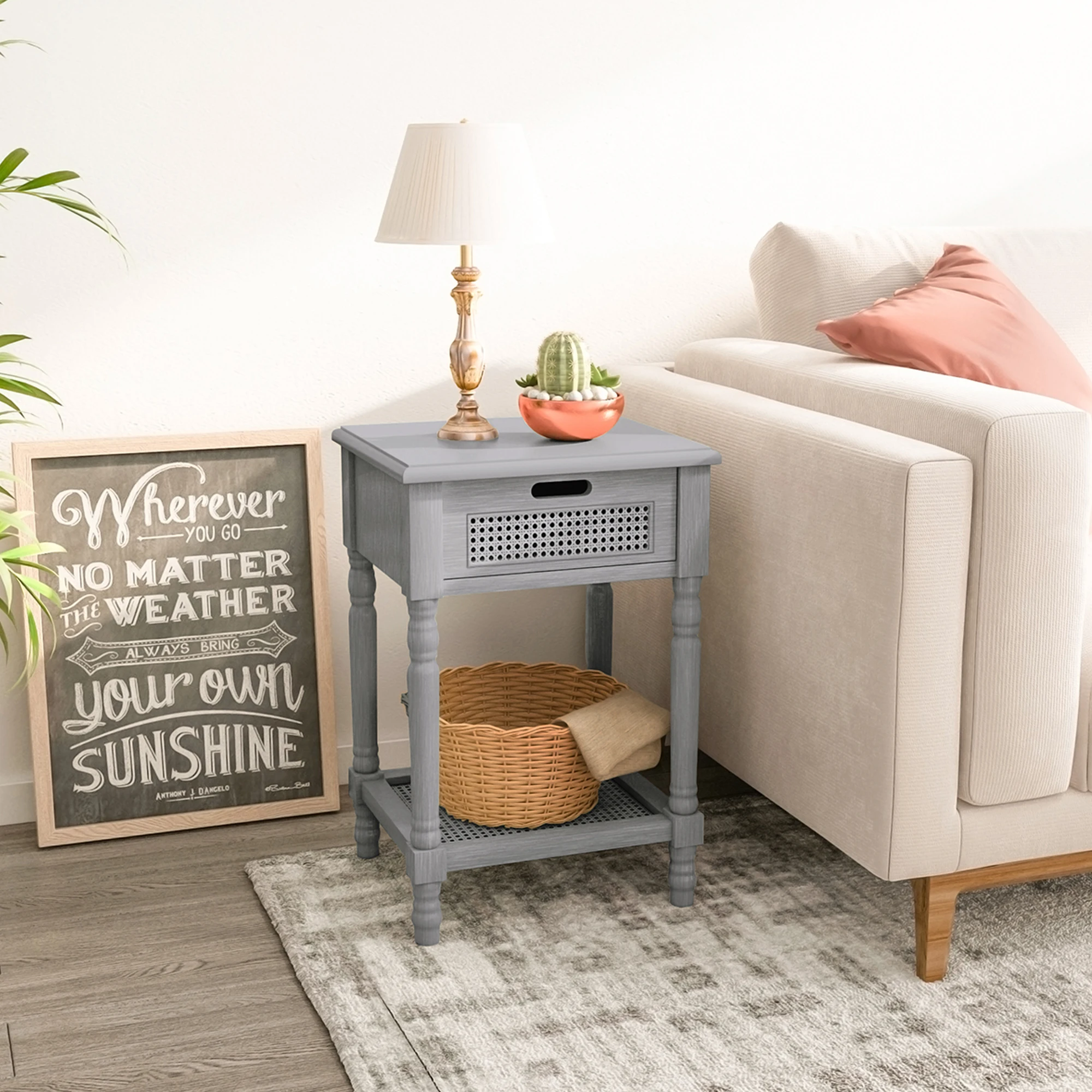 Классический тростниковый маленький ящик Европейского типа делает деревянный шкаф с нижней рамой