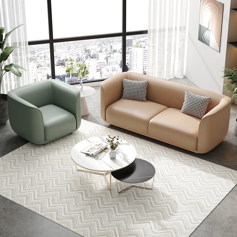 Zitai Modern office furniture sofa set spa beauty waiting hotel lobby  CEO room reception office leather sofa set
