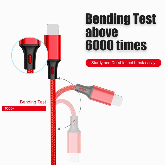 
Custom logo fast charging multi usb charger 3 in 1 cable for iphone type c micro 